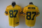 nfl green bay packers #87 nelson yellow