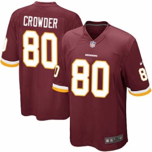 Mens Nike Washington Redskins #80 Jamison Crowder Game Burgundy Red Team Color NFL Jersey