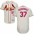 Mens Majestic St. Louis Cardinals #37 Keith Hernandez Cream Flexbase Authentic Collection MLB Jersey