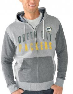 Green Bay Packers G III Sports by Carl Banks Safety Tri Blend Full Zip Hoodie Heathered Gray