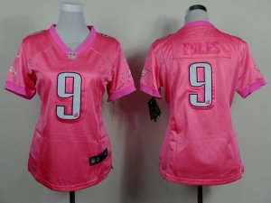 Nike women Philadelphia Eagles #9 Nick Foles pink jerseys