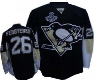 nhl pittsburgh penguins #26 fedotenko stanley cup black