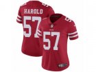 Women Nike San Francisco 49ers #57 Eli Harold Vapor Untouchable Limited Red Team Color NFL Jersey