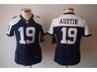 Nike Women NEW Dallas Cowboys #19 Miles Austin Blue Thankgivings Jerseys