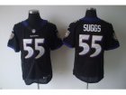 Nike NFL baltimore ravens #55 suggs black Elite Jerseys