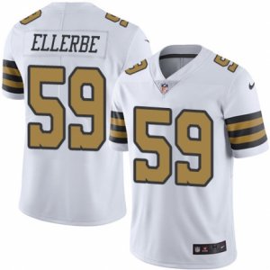 Mens Nike New Orleans Saints #59 Dannell Ellerbe Limited White Rush NFL Jersey