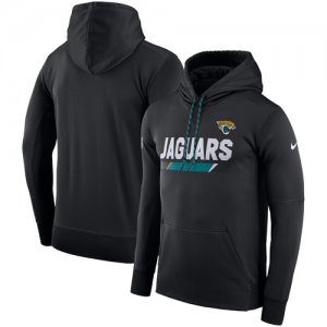 Men\'s Jacksonville Jaguars Nike Black Sideline Team Name Performance Pullover Hoodie