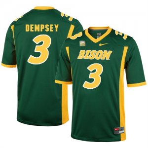 North Dakota State Bison 3 Tre Dempsey Green College Football Jersey