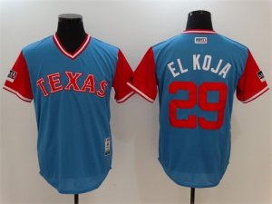 Rangers #29 Adrian Beltre El Koja Light Blue 2018 Players Weekend Authentic Team Jersey