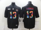 Men New Orleans Saints #13 Michael Thomas Multi-Color Black 2020