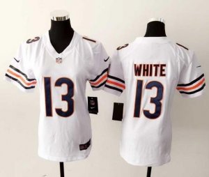 Women Nike Chicago Bears #13 Kevin White white jerseys