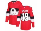 Men Adidas Ottawa Senators #19 Jason Spezza Red Authentic 2017 100 Classic Stitched NHL Jersey