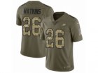 Men Nike Philadelphia Eagles #26 Jaylen Watkins Limited Olive Camo 2017 Salute to Service NFL Jersey