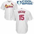 Mens Majestic St. Louis Cardinals #15 Randal Grichuk Replica White Home Cool Base MLB Jersey