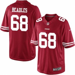 Mens Nike San Francisco 49ers #68 Zane Beadles Limited Red Team Color NFL Jersey