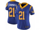 Women Nike Los Angeles Rams #21 Nolan Cromwell Vapor Untouchable Limited Royal Blue Alternate NFL Jersey
