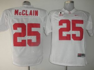 NCAA Alabama Crimson Tide #25 Rolando McClain White 2016 College Football Playoff National Championship Jersey