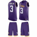 Mens Nike Minnesota Vikings #3 Blair Walsh Limited Purple Tank Top Suit NFL Jersey