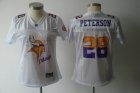 women nfl minnesota vikings #28 peterson white[2011 fem fan