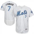 New York Mets #7 Travis dArnaud White(Blue Strip) Flexbase Authentic Collection 2016 Fathers Day Stitched Baseball Jersey