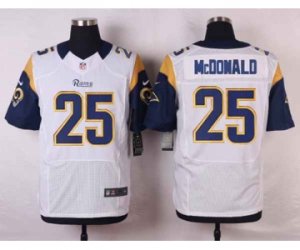 Nike NFL st. louis rams #25 mcdonald white jerseys[Elite]