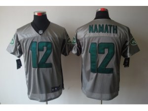 Nike NFL New York Jets #12 Joe Namath Grey Jerseys[Shadow Elite]