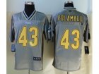 Nike Pittsburgh Steelers #43 Polamalu Grey Jerseys(Vapor Elite)