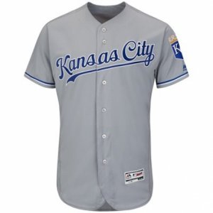 Men\'s Kansas City Royals Majestic Blank Gray Flex Base Authentic Collection Team Jersey