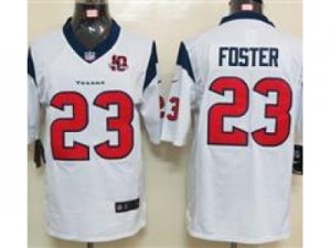Nike NFL Houston Texans #23 Arian Foster white Jerseys W 10th Patch(Limited)