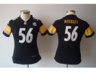 Nike women nfl jerseys pittsburgh steelers #56 woodley black