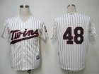 MLB Minnesota Twins #48 Pavano Cream[Cool Base]