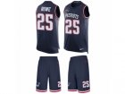 Mens Nike New England Patriots #25 Eric Rowe Limited Navy Blue Tank Top Suit NFL Jersey