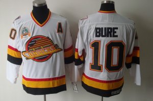 nhl vancouver canucks #10 bure white[ccm]