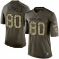 Mens Nike Cleveland Browns #80 Ricardo Louis Limited Green Salute to Service NFL Jersey