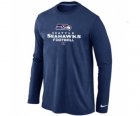 NIKE Seattle Seahawks Critical Victory Long Sleeve T-Shirt D.Blue