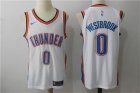 Oklahoma City Thunder #0 Russell Westbrook White Nike Jersey