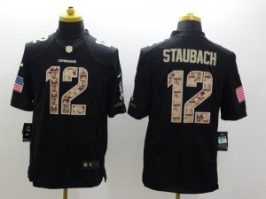 Nike dallas cowboys #12 staubach Black Salute to Service Jerseys(Limited)