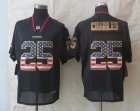 Nike Kansas City Chiefs #25 Charles Black Jerseys(Elite USA Flag Fashion)