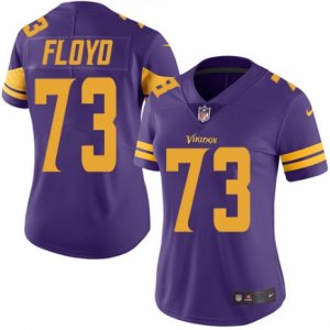 Women\'s Nike Minnesota Vikings #73 Sharrif Floyd Limited Purple Rush NFL Jersey