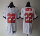Nike Buccaneers #22 Doug Martin White With Hall of Fame 50th Patch NFL Elite Jersey