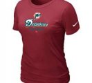 Women Miami Dolphins Red T-Shirt