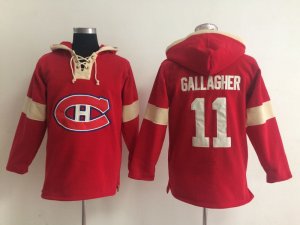 NHL montreal canadiens #11 gallagher red jersey[pullover hooded sweatshirt]