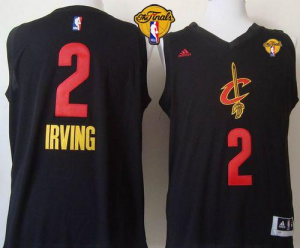 NBA Cleveland Cavaliers #2 Kyrie Irving Black New Fashion The Finals Patch Stitched Jerseys