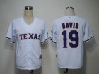MLB Texas Rangers #19 Davis white[Cool Base]