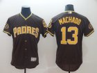 Padres #13 Manny Machado Brown Flexbase Jersey