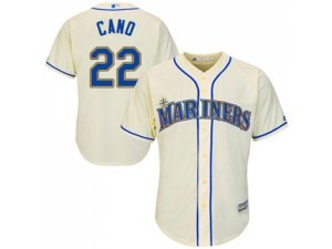 Youth Seattle Mariners #22 Robinson Cano Cream Cool Base Stitched MLB Jersey