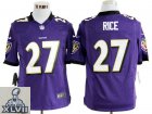 2013 Super Bowl XLVII NEW Baltimore Ravens 27 Ray Rice Purple (Game NEW)