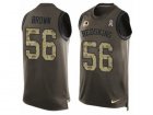 Mens Nike Washington Redskins #56 Zach Brown Limited Green Salute to Service Tank Top NFL Jersey