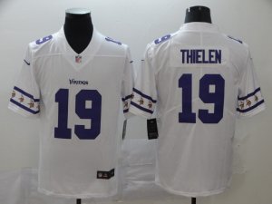 Nike Vikings #19 Adam Thielen White Team Logos Fashion Vapor Limited Jersey