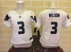 Kids Nike Seattle Seahawks #3 Wilson white Jerseys